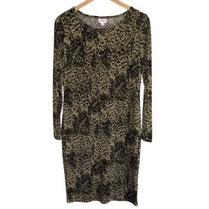 LuLaRoe Women’s Cheetah Print Midi Dress Size Large